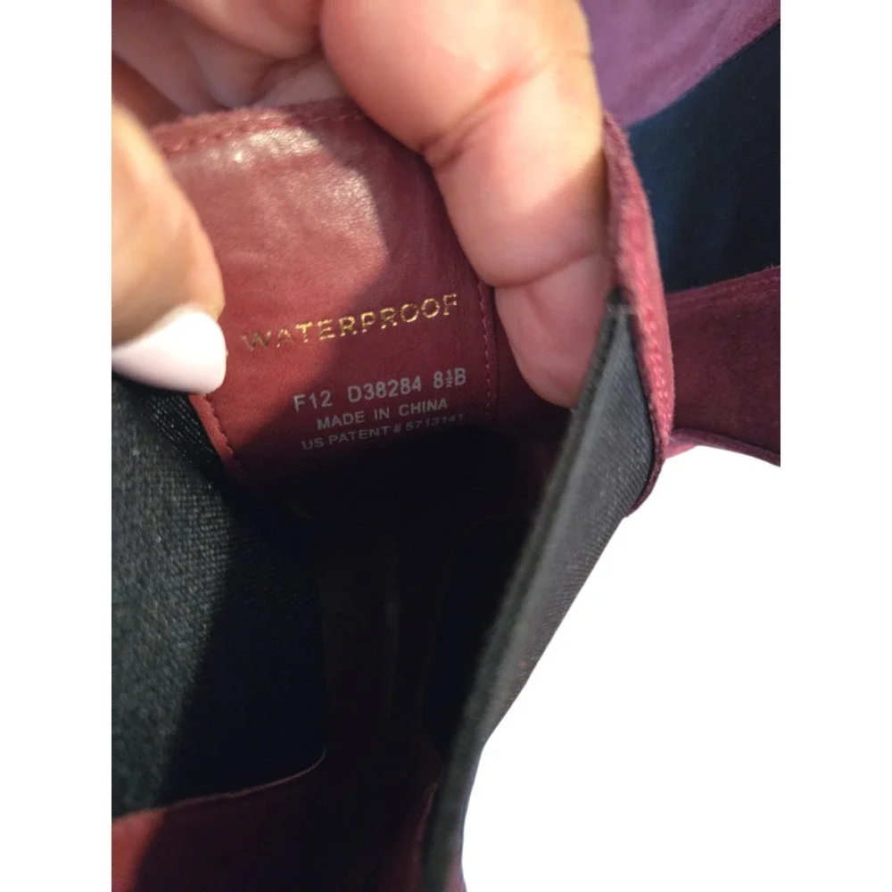 Cole‎ Haan Nike Air Waterproof Suede Chelsea Boots Burgundy